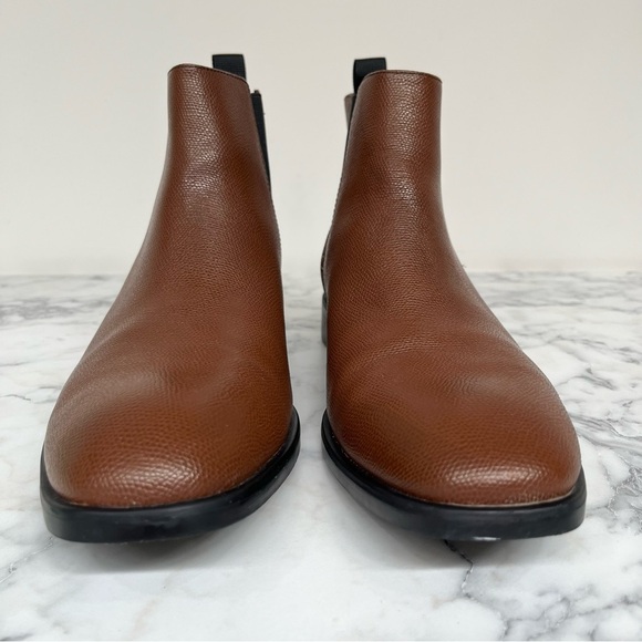 Calvin Klein Men's Corin Textured Tumbled Leather Chelsea Boot Dark Brown 10 - Picture 3 of 10